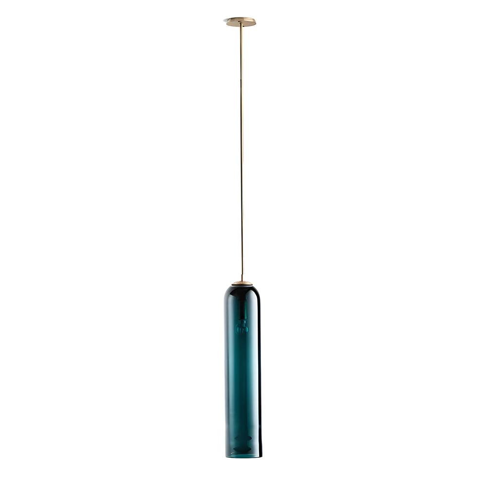 Postmodern Glass Bottle Pendant Light LED Hanging Lamp for Bedroom Living Room and Bar