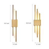 Postmodern LED Up and Down Wall Sconce Lighting for Bedroom and Living Room Gold and Black Finish