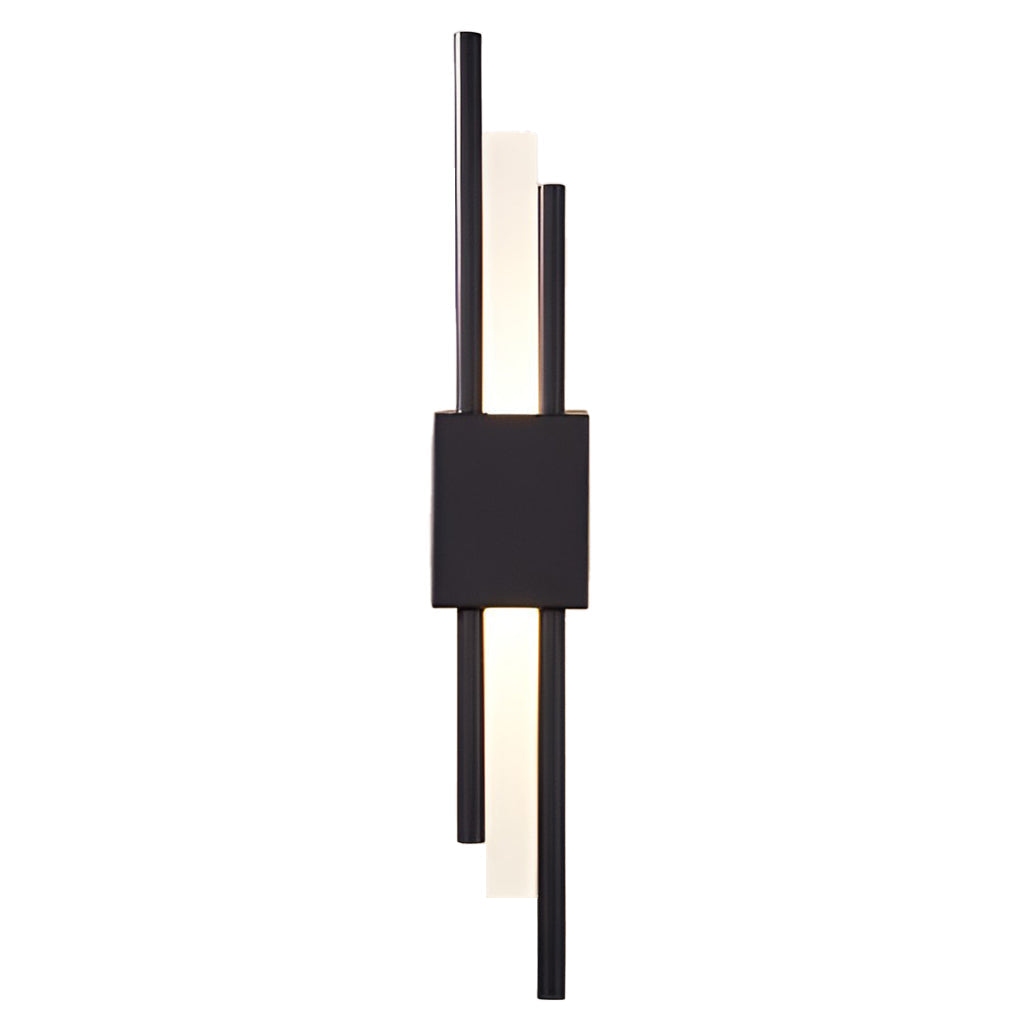 Postmodern LED Up and Down Wall Sconce Lighting for Bedroom and Living Room Gold and Black Finish