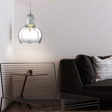 Postmodern Nordic Minimalist Glass Pendant Light Chandelier for Bedside and Bar Area