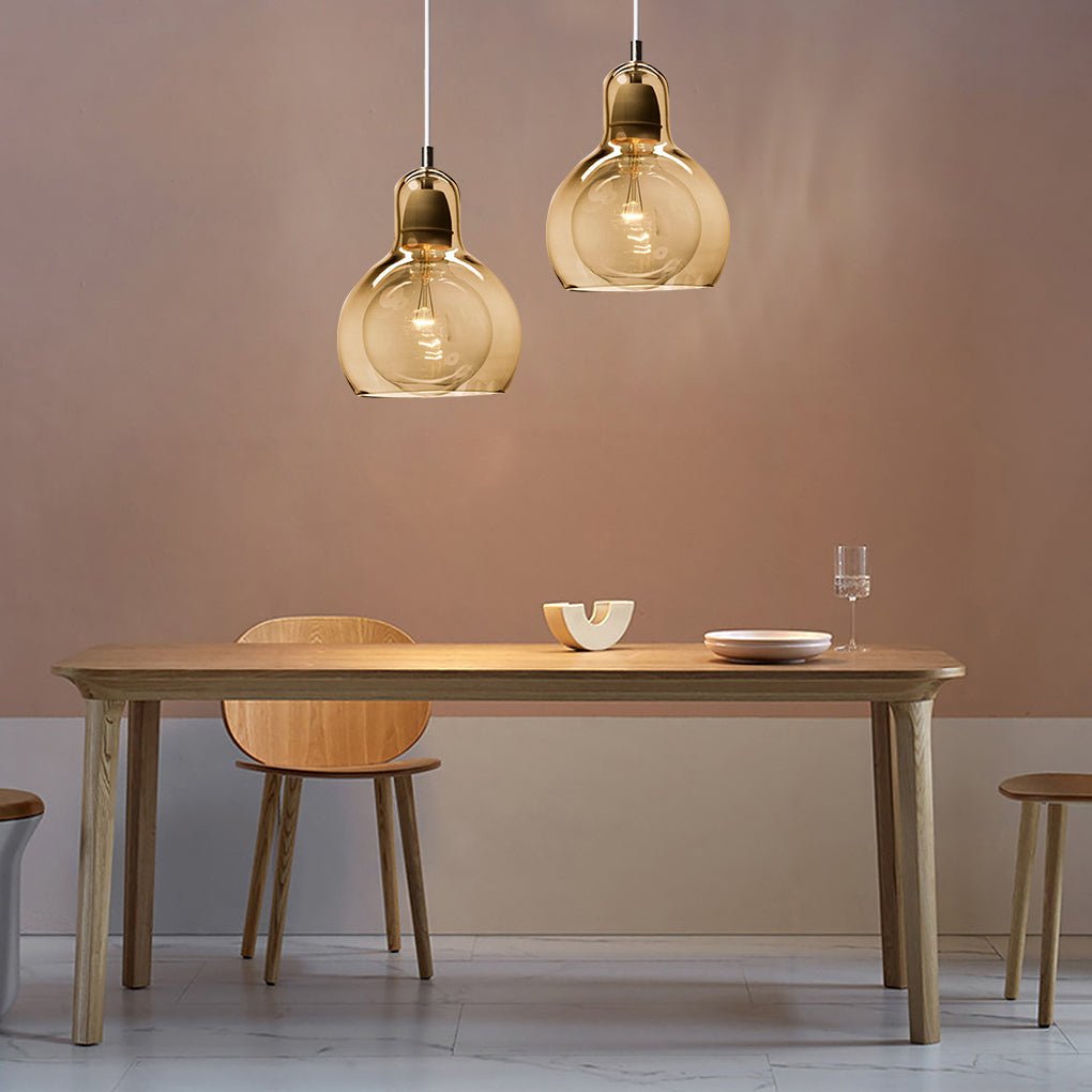 Postmodern Nordic Minimalist Glass Pendant Light Chandelier for Bedside and Bar Area