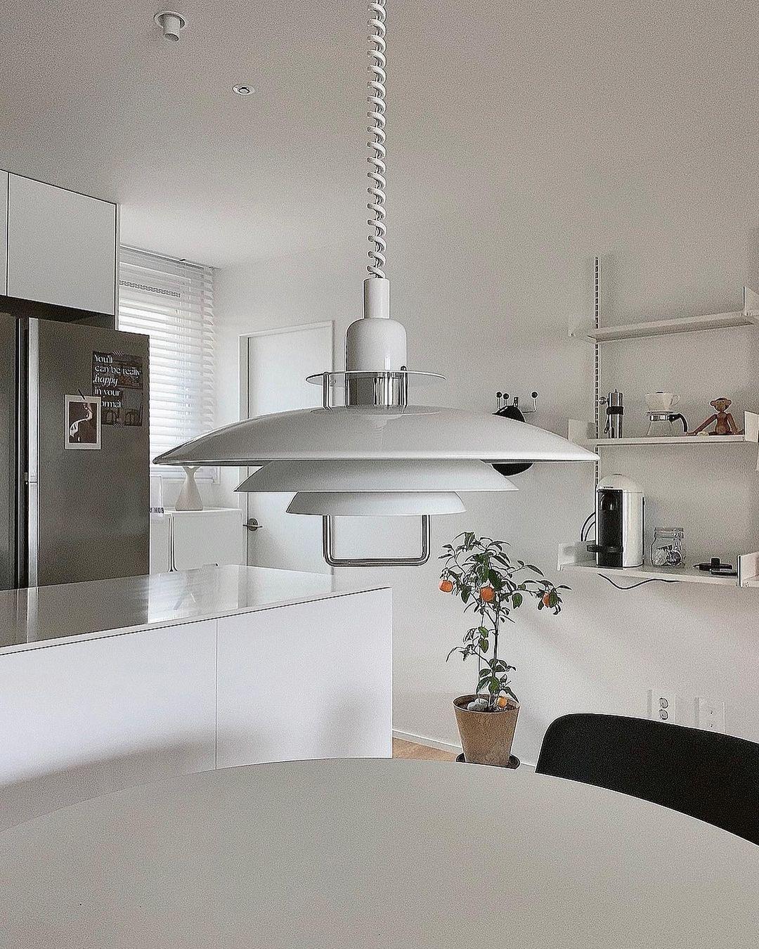 Poul Concentric Circle Aluminum Hanging Lamp Modern Ceiling Pendant for Living Room