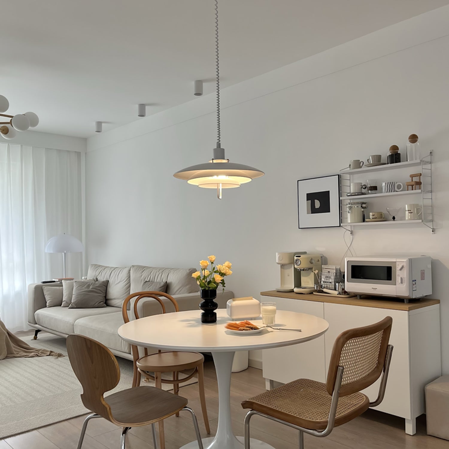 Poul Concentric Circle Aluminum Hanging Lamp Modern Ceiling Pendant for Living Room