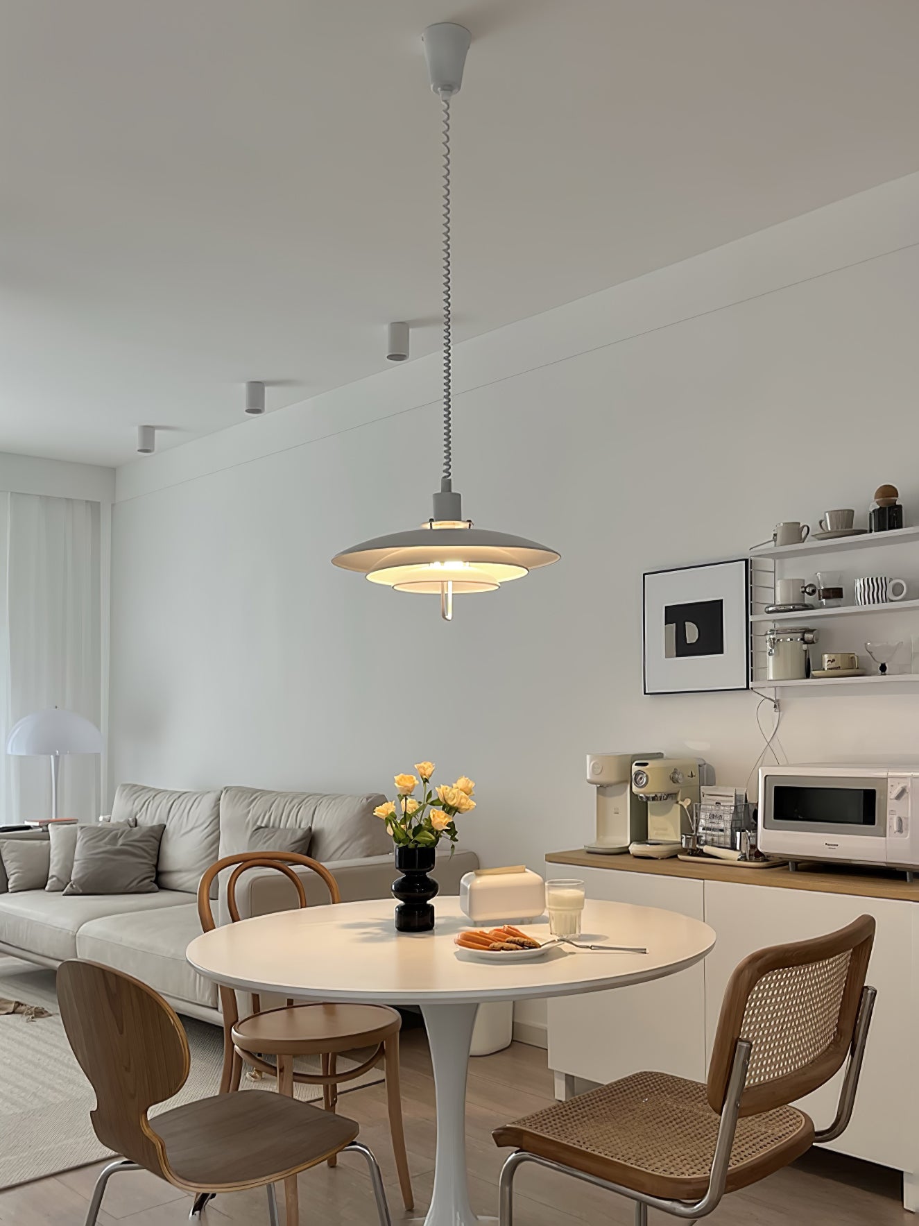Poul Concentric Circle Aluminum Hanging Lamp Modern Ceiling Pendant for Living Room