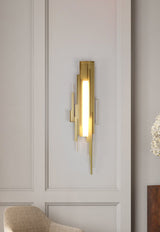 modern-brutalist-gold-metal-sculpted-wall-sconce-integrated-led-vertical-light-fixture
