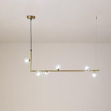 modern-linear-chandelier-with-clear-glass-globe-shades-for-geometric-dining-room-lighting