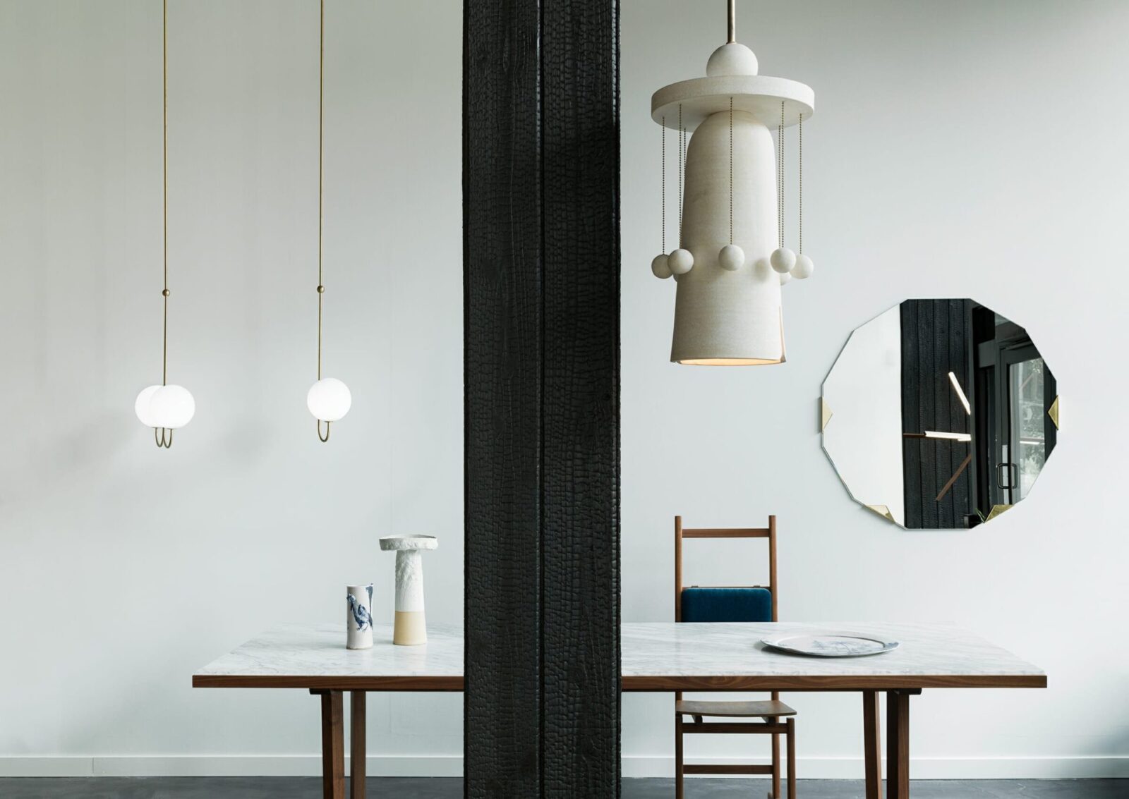 mid-century-modern-triple-angle-brass-pendant-lamp-with-opal-glass-globe-shade