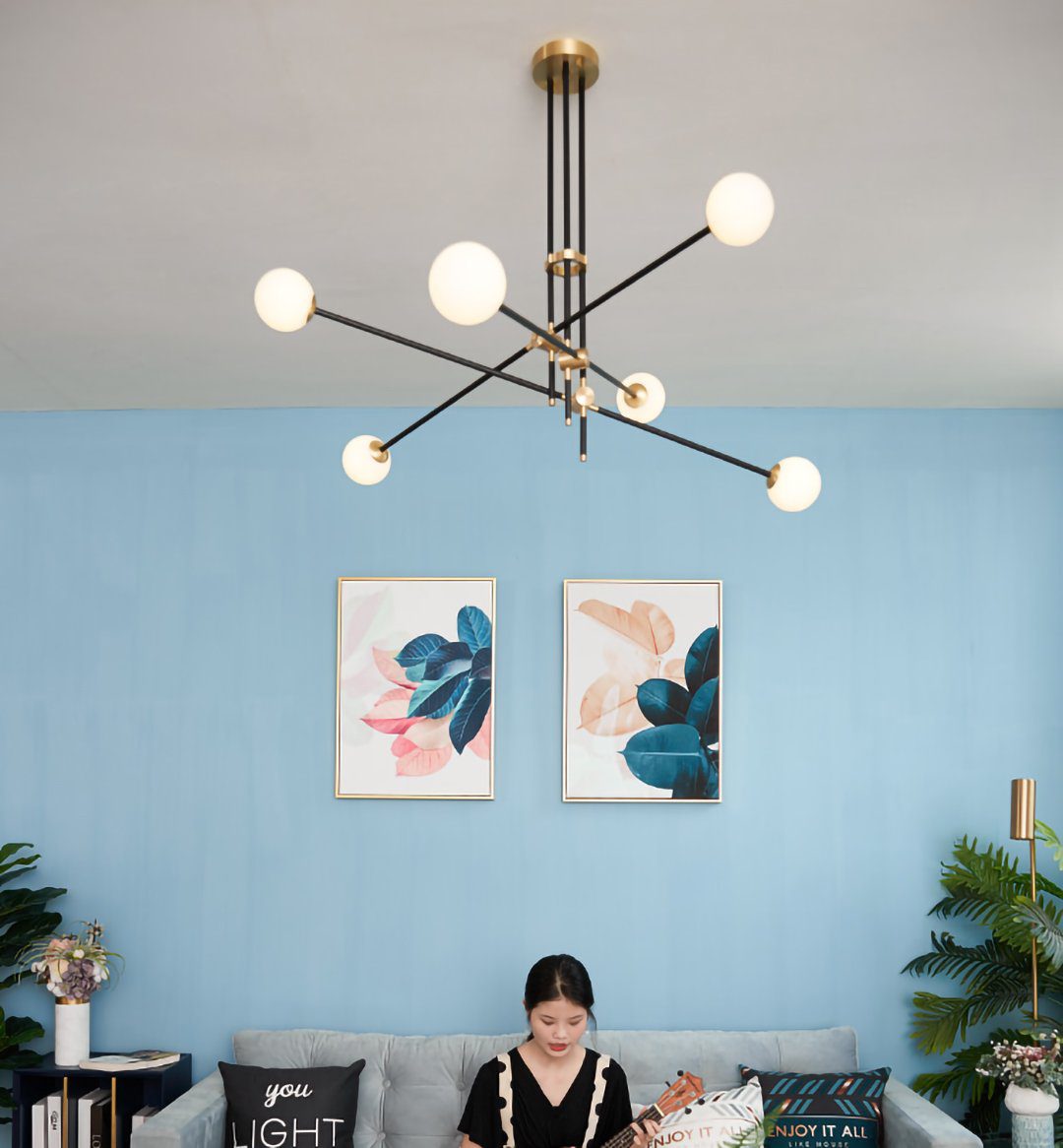 modern-hand-blown-glass-globe-chandelier-with-elegant-brass-and-copper-finishes