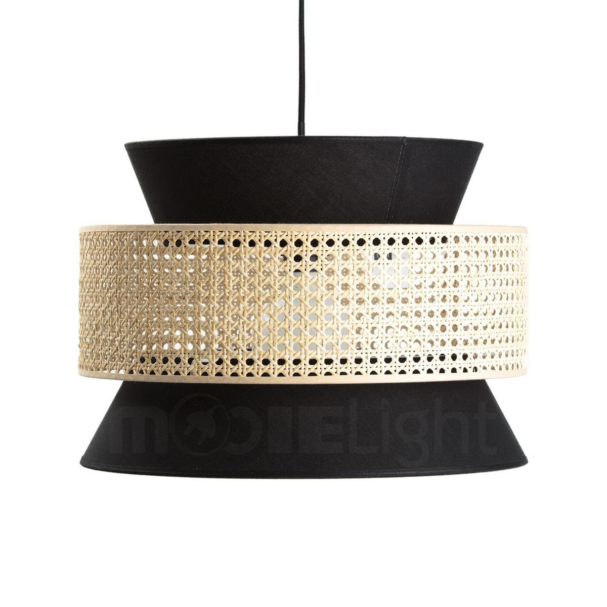 woven-rattan-cane-and-linen-pendant-light-vintage-style-suspended-ceiling-fixture