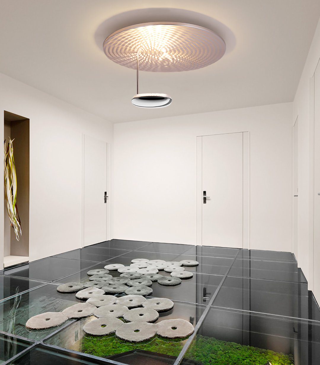 modern-polished-aluminum-droplet-led-ceiling-light-artistic-ripple-flush-mount-fixture