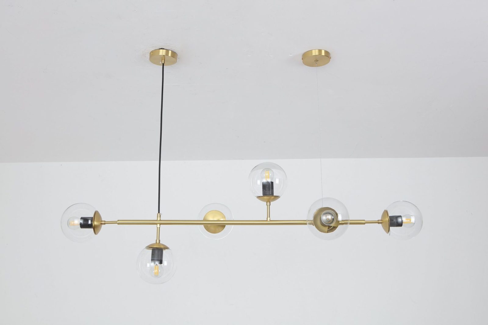 contemporary-multi-glass-globe-pendant-light-with-round-orb-shades-and-polished-brass-frame
