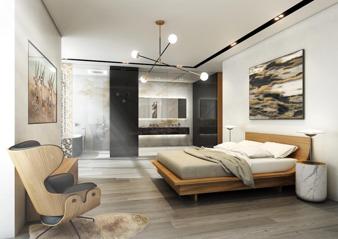 modern-hand-blown-glass-globe-chandelier-with-elegant-brass-and-copper-finishes