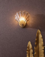 elegant-shell-shaped-brass-and-amber-glass-wall-lamp-for-modern-home-decor