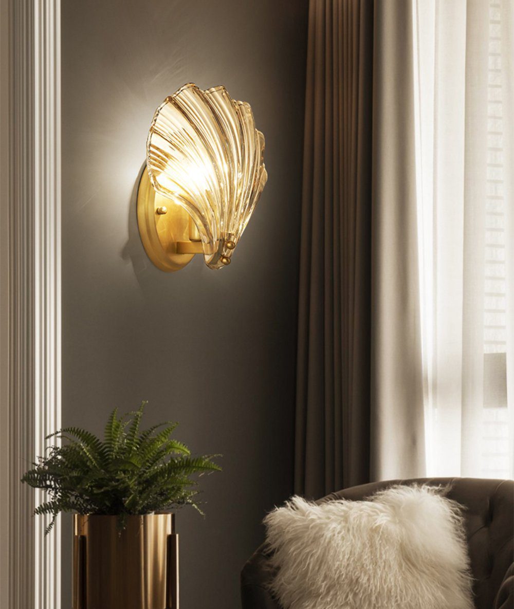 elegant-shell-shaped-brass-and-amber-glass-wall-lamp-for-modern-home-decor