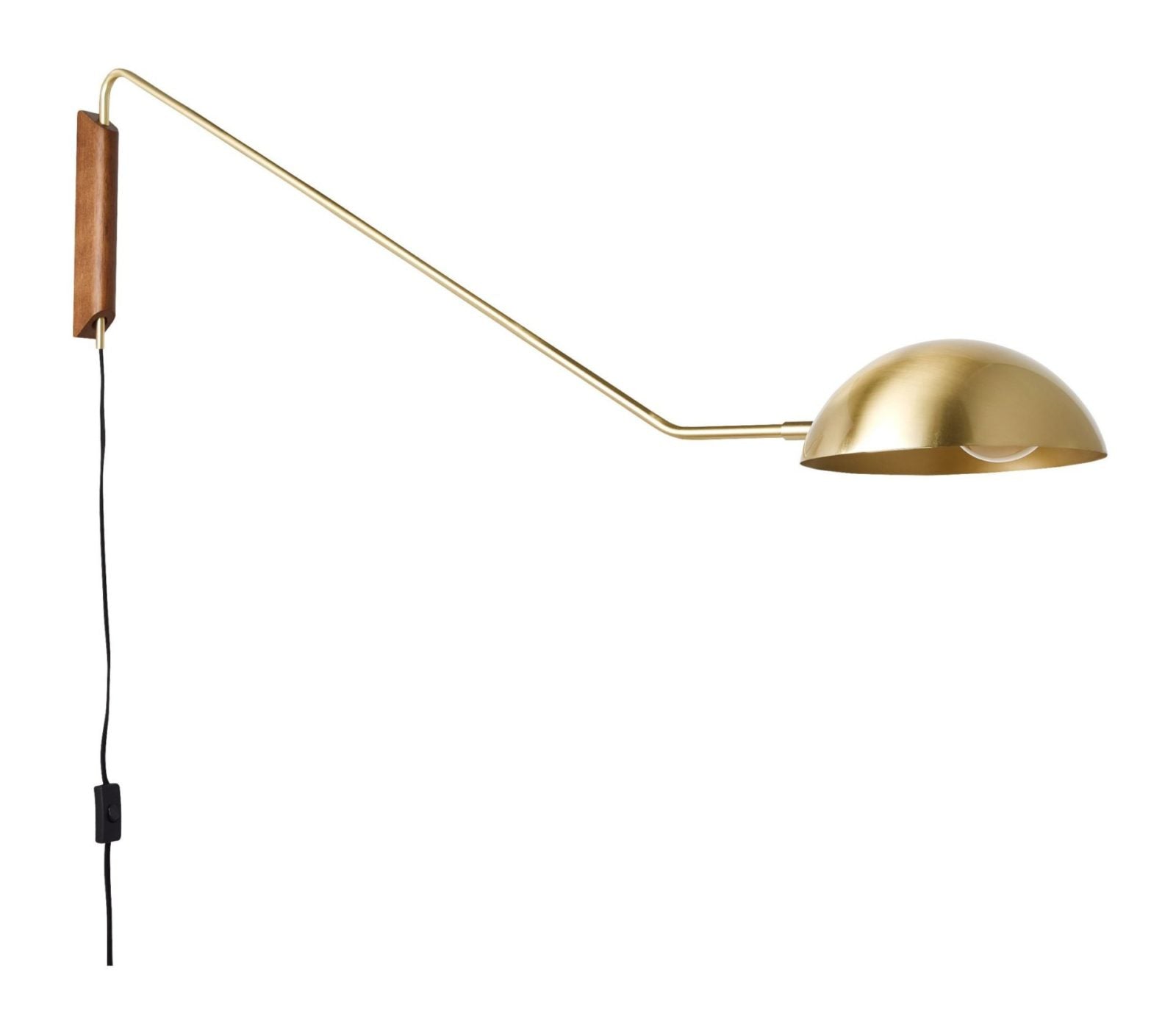 modern-adjustable-swing-arm-wall-lamp-with-dome-shade-and-wood-detail-plug-in-sconce