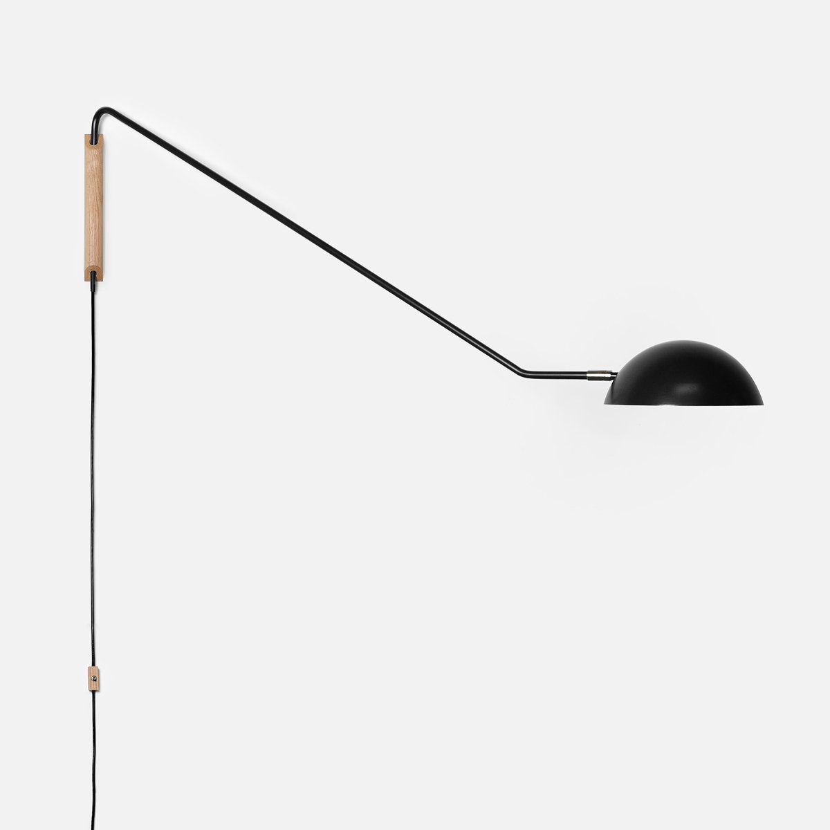 modern-adjustable-swing-arm-wall-lamp-with-dome-shade-and-wood-detail-plug-in-sconce