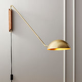 modern-adjustable-swing-arm-wall-lamp-with-dome-shade-and-wood-detail-plug-in-sconce