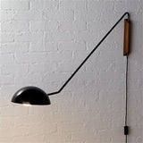 modern-adjustable-swing-arm-wall-lamp-with-dome-shade-and-wood-detail-plug-in-sconce