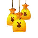 Prosperity Pouch Resin Pendant Light Lucky Money Bag Hanging Lamp for Interior Decor