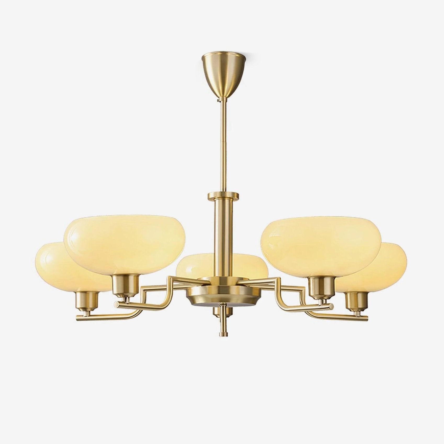 Puja Mid Century Modern Glass Globe Chandelier for Dining Room and Entryway Lighting