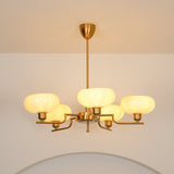 Puja Mid Century Modern Glass Globe Chandelier for Dining Room and Entryway Lighting