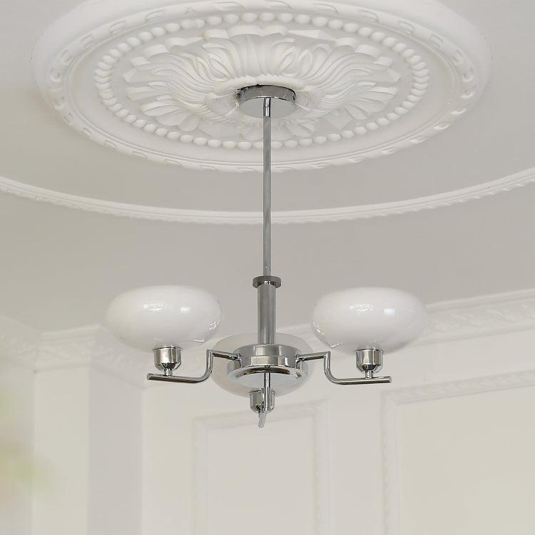 Puja Mid Century Modern Glass Globe Chandelier for Dining Room and Entryway Lighting