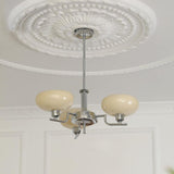 Puja Mid Century Modern Glass Globe Chandelier for Dining Room and Entryway Lighting