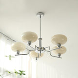 Puja Mid Century Modern Glass Globe Chandelier for Dining Room and Entryway Lighting