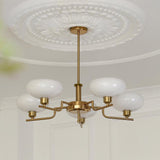 Puja Mid Century Modern Glass Globe Chandelier for Dining Room and Entryway Lighting
