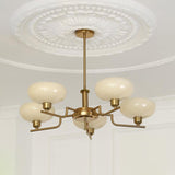 Puja Mid Century Modern Glass Globe Chandelier for Dining Room and Entryway Lighting