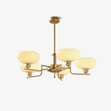Puja Mid Century Modern Glass Globe Chandelier for Dining Room and Entryway Lighting