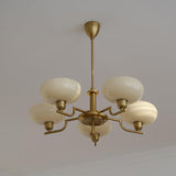 Puja Mid Century Modern Glass Globe Chandelier for Dining Room and Entryway Lighting
