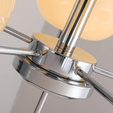Puja Mid Century Modern Glass Globe Chandelier for Dining Room and Entryway Lighting