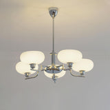Puja Mid Century Modern Glass Globe Chandelier for Dining Room and Entryway Lighting