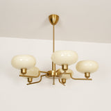Puja Mid Century Modern Glass Globe Chandelier for Dining Room and Entryway Lighting