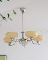 Puja Mid Century Modern Glass Globe Chandelier for Dining Room and Entryway Lighting