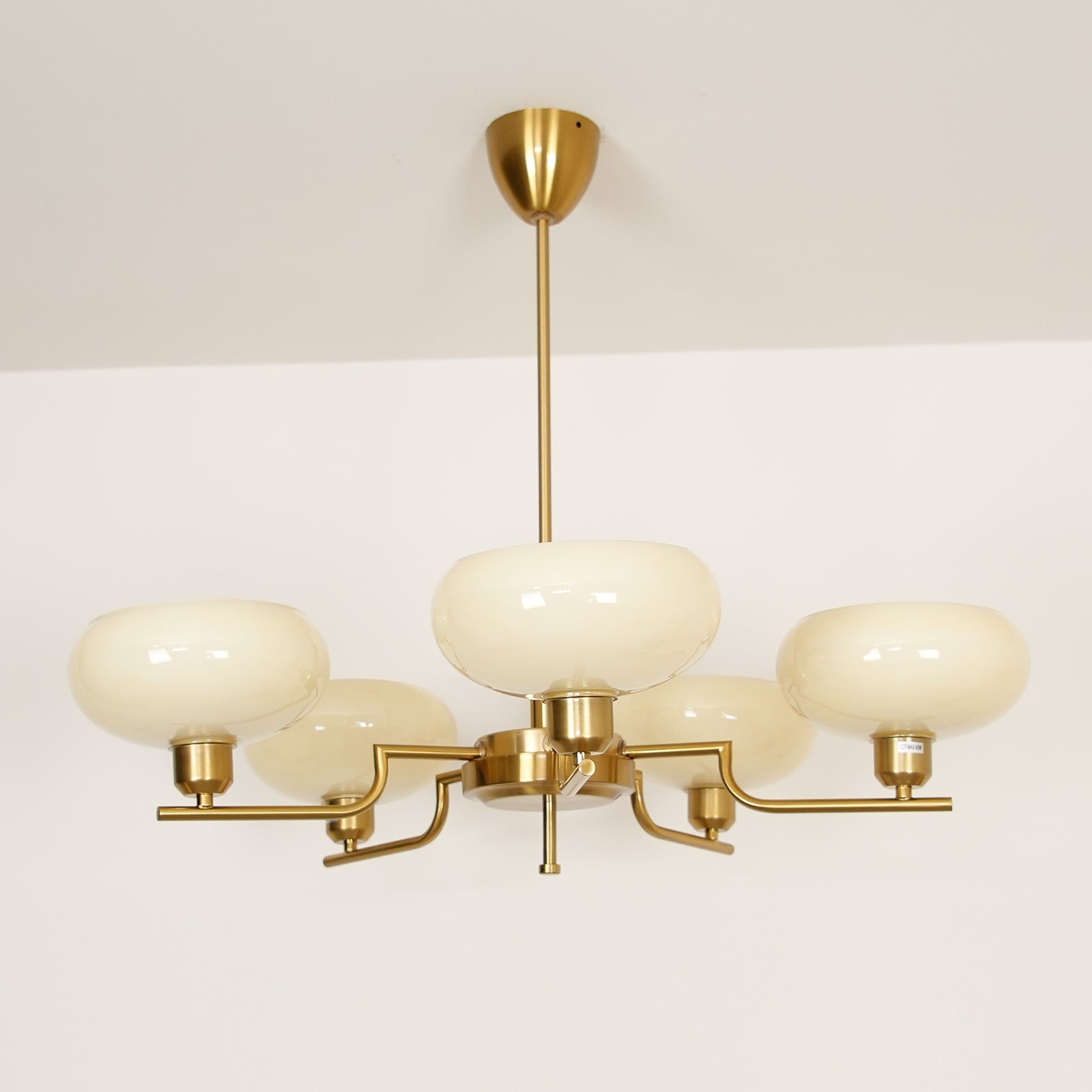 Puja Mid Century Modern Glass Globe Chandelier for Dining Room and Entryway Lighting