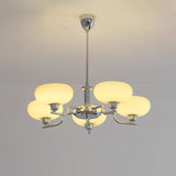 Puja Mid Century Modern Glass Globe Chandelier for Dining Room and Entryway Lighting