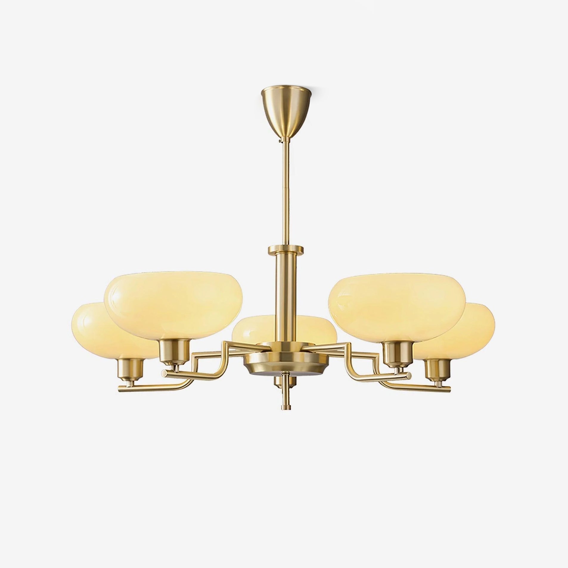 Puja Mid Century Modern Glass Globe Chandelier for Dining Room and Entryway Lighting