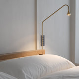 Pureform Geometric LED Wall Sconce Minimalist Indoor Lighting in Gold and Black