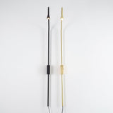 Pureform Geometric LED Wall Sconce Minimalist Indoor Lighting in Gold and Black