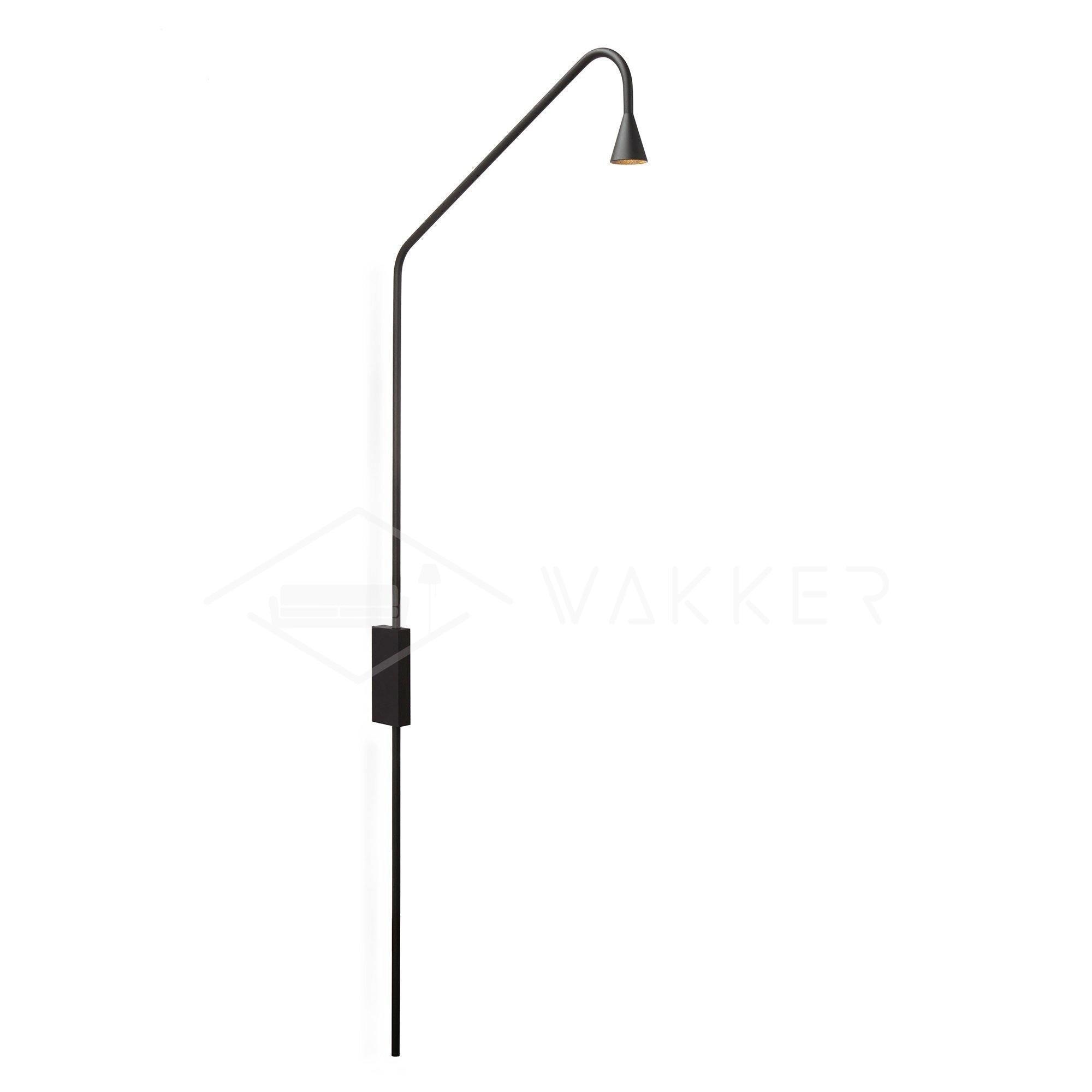 Pureform Geometric LED Wall Sconce Minimalist Indoor Lighting in Gold and Black