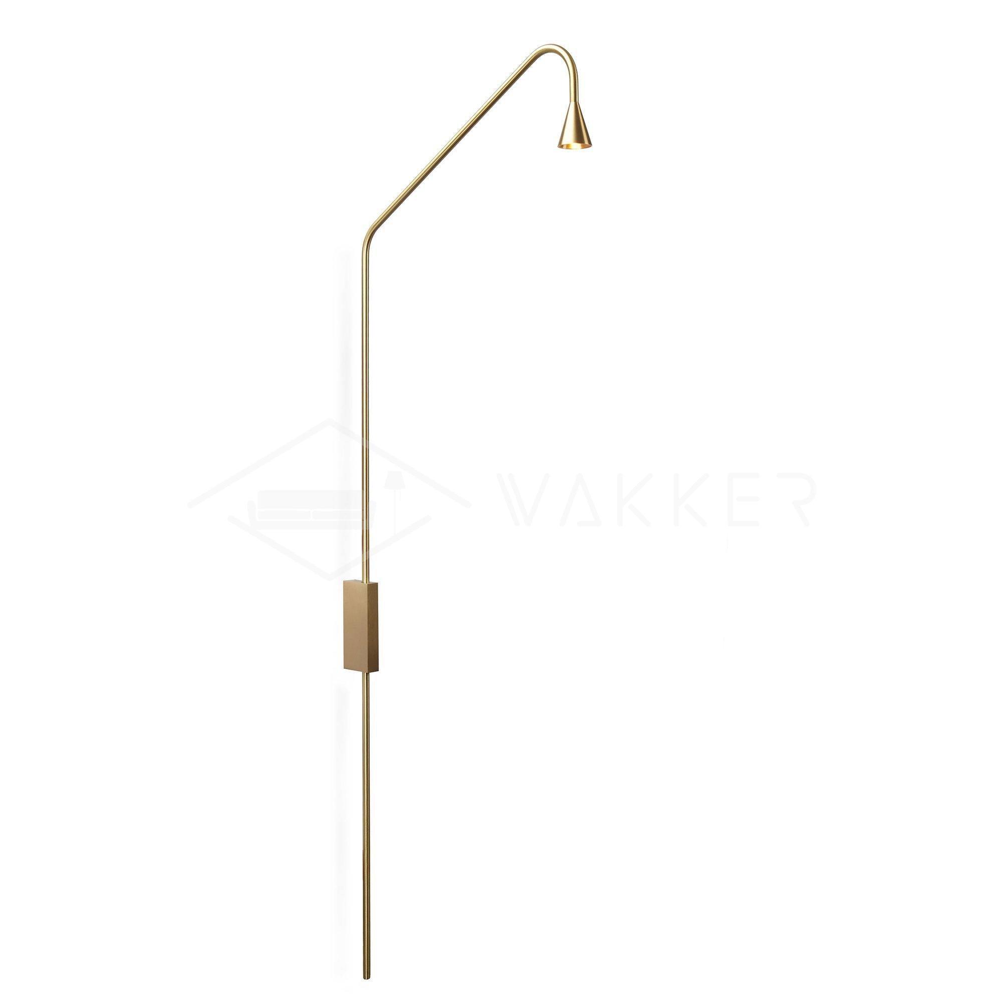 Pureform Geometric LED Wall Sconce Minimalist Indoor Lighting in Gold and Black