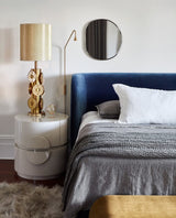 Pureform Geometric LED Wall Sconce Minimalist Indoor Lighting in Gold and Black