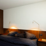Pureform Geometric LED Wall Sconce Minimalist Indoor Lighting in Gold and Black