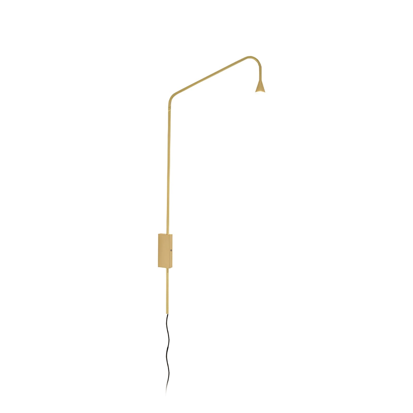Pureform Geometric LED Wall Sconce Minimalist Indoor Lighting in Gold and Black