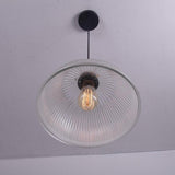 Purple Glass Bowl Pendant Light Vintage Electroplated Metal LED Chandelier