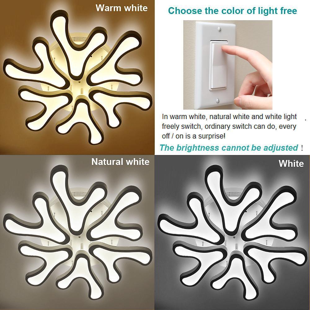 Modern Nordic Flower LED Flush Mount Ceiling Light Dimmable Petal Design Lighting Fixture