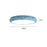Modern Slim LED Flush Mount Ceiling Light Round Drum Metal Fixture for Home