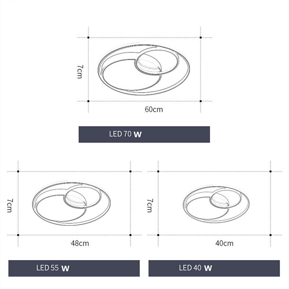 Geometric Three Ring LED Flush Mount Ceiling Light Modern Triple Circle Fixture for Home